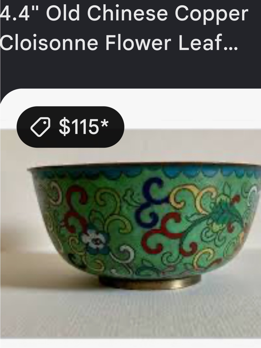 Set of 3 Amazing & Rare Floral Cloisonné Bowls, expect some imperfections - Picture 16 of 16